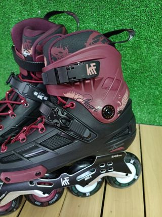 Patines KRF FRS Angel 4x80 negro y burdeos 42