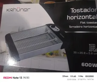 Tostadora Krhûner Horizontal 600W