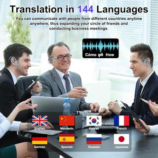 Auricolare Bluetooth Cuffie Traduzione Lingue