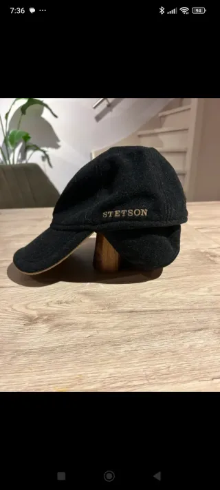 Gorra Stetson Talla S Orejeras Negra