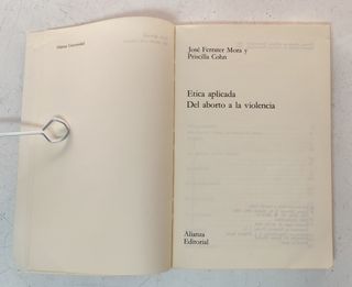 Ética aplicada. José Ferrater Mora