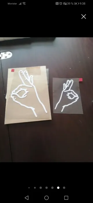 Pegatina mano OK coche/moto