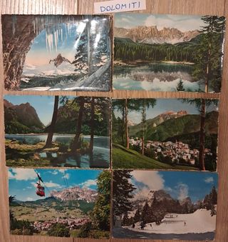 6 Cartoline Viaggiate Paesaggi Dolomiti