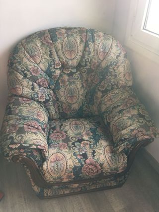 2 butacas vintage tela floral