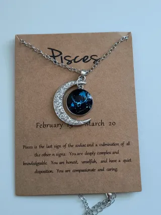 Collana costellazione Pesci con costellazione