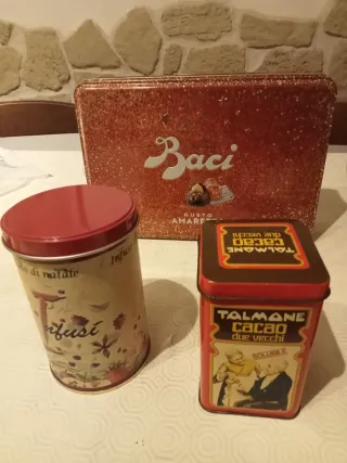 Lotto scatole in latta vintage