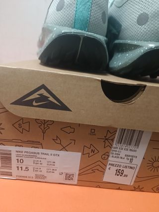 Nike Pegasus Trail 5 GTX Grigio/Verde Acqua