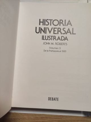 Historia Universal Ilustrada ** 2 Tomos. 1a edici