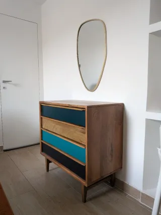 Cassettiera solida in legno