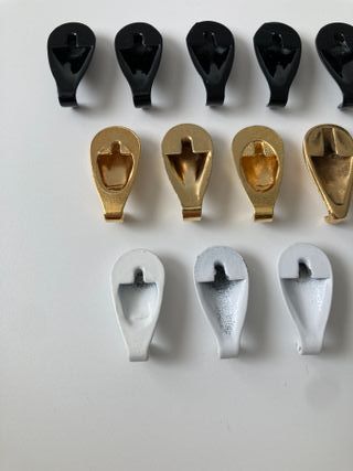 Lotto stock 12 ganci quadri goccia bianco nero