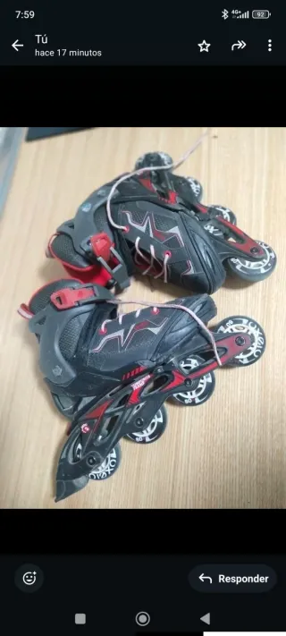 Patines Oxelo Rojos/negros Talle 35/38 extensible.