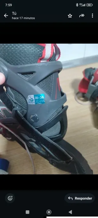 Patines Oxelo Rojos/negros Talle 35/38 extensible.