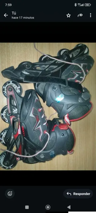 Patines Oxelo Rojos/negros Talle 35/38 extensible.