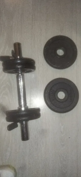 Mancuerna ajustable + 6 discos