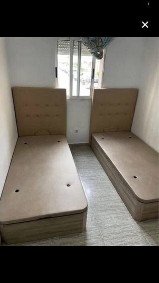 Cama colchón viscoelástico cabecero mesita nuevos