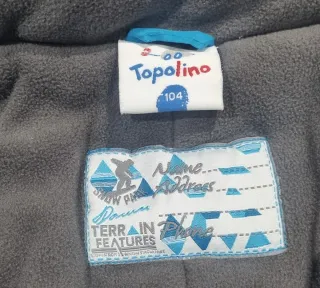 Tuta da neve azzurra taglia 4 anni