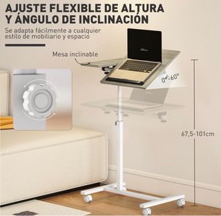 Mesa auxiliar con ruedas