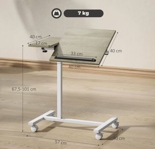 Mesa auxiliar con ruedas