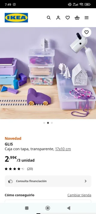 Cajas de plástico Ikea GLISS con tapa
