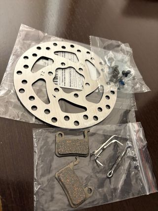 Disco Freno 120mm + Pastillas + Tornillos