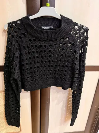 Jersey negro calado talla única