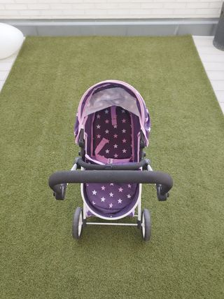 Silla de paseo para muñecas morada