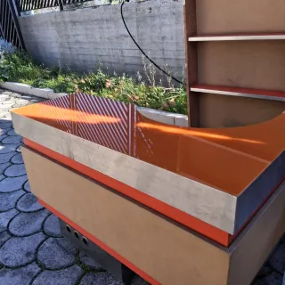 Mobile bar anni 70 marrone/arancione