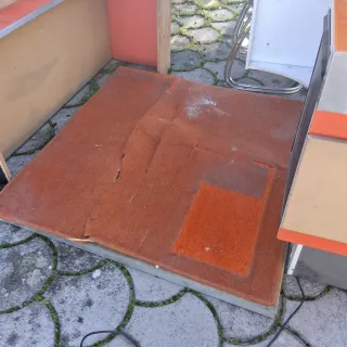 Mobile bar anni 70 marrone/arancione