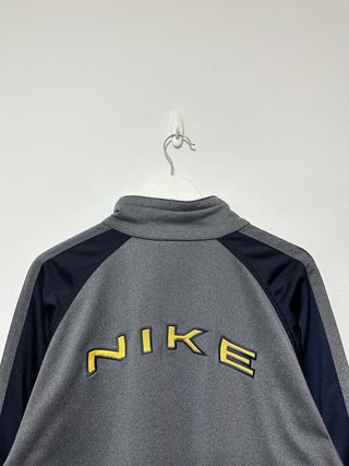 Nike Zip up Vintage Y2K 90's Retro Yellow Grey Blu