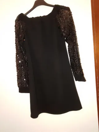 Vestito donna con maniche a paillettes