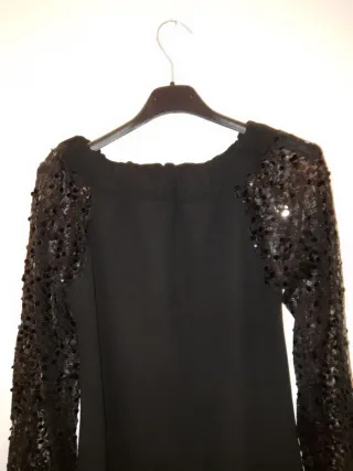 Vestito donna con maniche a paillettes
