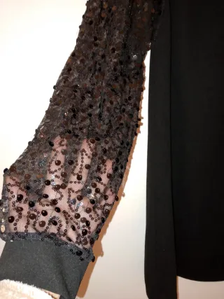 Vestito donna con maniche a paillettes