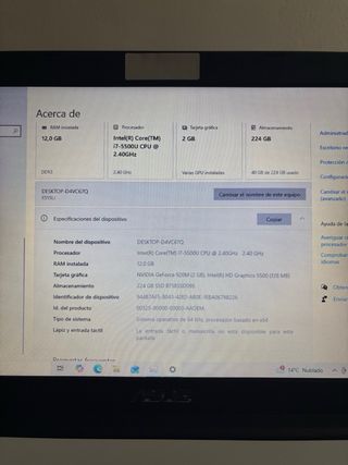 Portátil ASUS F554L