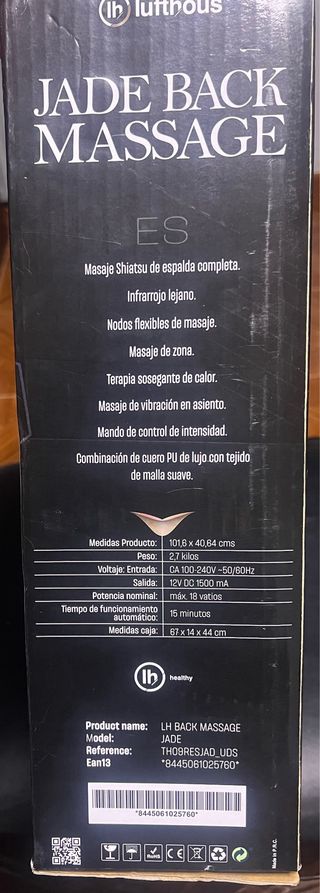 Silla masajeadora Jade Back
