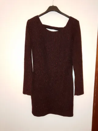 Vestito donna corto con glitter aperta dietro