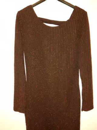 Vestito donna corto con glitter aperta dietro