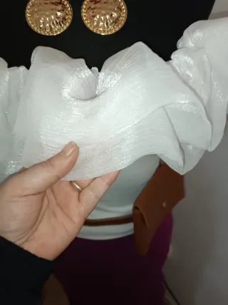 Conjunto Flamenca Buganvilla y Blanco