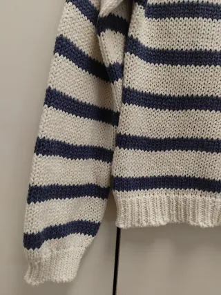 Jersey Pull&Bear rayas azul marino talla XS