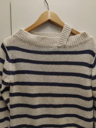 Jersey Pull&Bear rayas azul marino talla XS