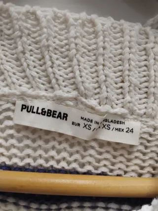 Jersey Pull&Bear rayas azul marino talla XS