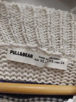 Jersey Pull&Bear rayas azul marino talla XS