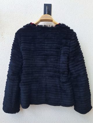 Chaqueta Piel Reversible Negra y Roja