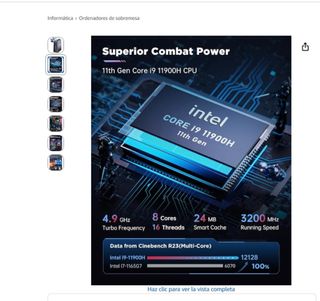 Mini PC ACEMAGIC Core i9 32GB RAM Windows 11 nuevo