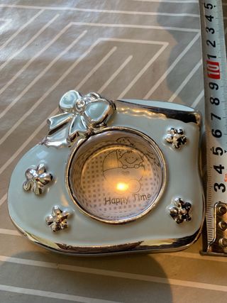 Portafotos bebé zapato azul