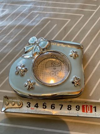 Portafotos bebé zapato azul