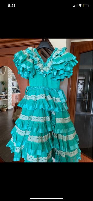Traje Flamenca Niña. Talla 7(mirar medidas).