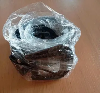 Cintura con strass nera