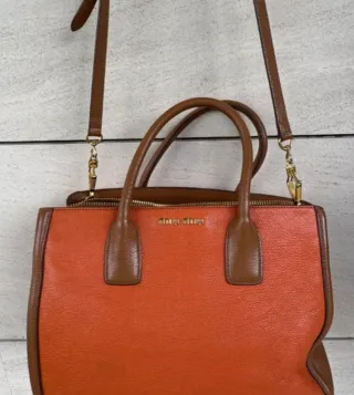Borsa Miu Miu Arancione e Marrone