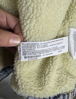 Chaqueta vaquera forrada Pull&Bear Talla M