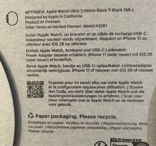 Apple Watch Ultra 3 49mm Negro Titanium – MILANESE